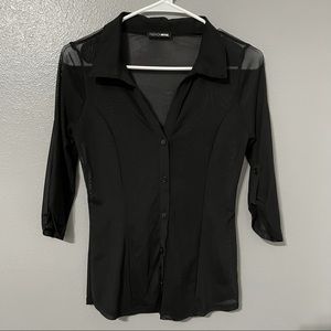 Sheer button up top